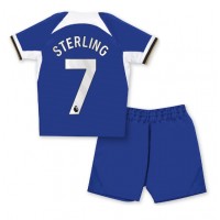 Chelsea Raheem Sterling #7 Hjemme Trøje Børn 2023-24 Kortærmet (+ Korte bukser)